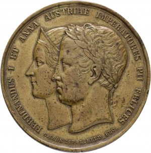 Medal FERDINAND V. 1836 Czeska koronacja pary królewskiej w Pradze