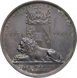 Medal FERDINAND V. 1836 Koronacja przez króla Czech, portret króla