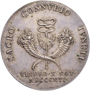 Gettone FRANCESCO I. 1816 Per sposare Carolina Augusta R!