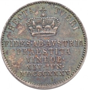 Token FERDINAND V. 1835 Tribute to the Lower Austrian Estates