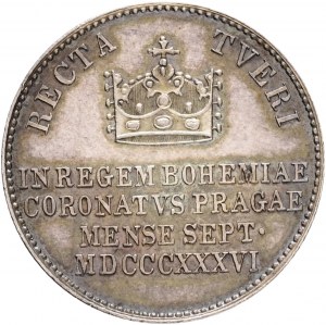 Gettone FERDINANDO V. 1836 Incoronazione da parte del re ceco a Praga