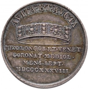 Jeton FERDINAND V. 1838 Couronnement de la Lombardie à Milan