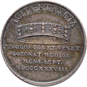 Gettone FERDINANDO V. 1838 incoronazione lombarda a Milano