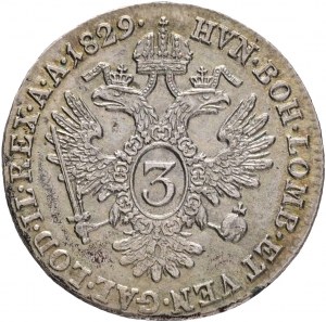 Austria 3 Kreuzer 1829 A FRANCESCO I. Vienna