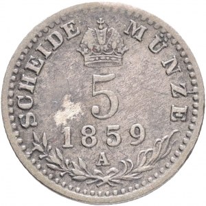 Autriche 5 Kreuzer 1859 A FRANZ JOSEPH I. Vienne