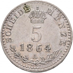 Autriche 5 Kreuzer 1864 A FRANZ JOSEPH I. Vienne