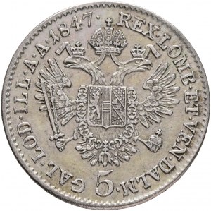 Rakúsko 5 Kreuzer 1847 A FERDINAND I. Viedeň