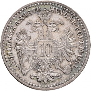 Austria 10 Kreuzer 1870 FRANZ JOSEPH I. Venezia