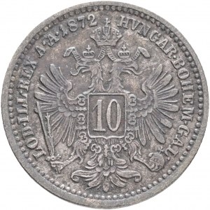 Rakúsko 10 Kreuzer 1872 FRANZ JOSEPH I. Benátky