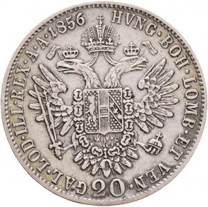 Austria 20 Kreuzer 1856 A FRANZ JOSEPH I. Wiedeń R!