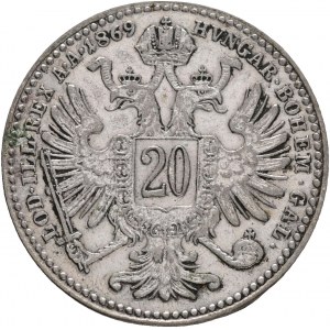 Austria 20 Kreuzer 1869 FRANZ JOSEPH I.