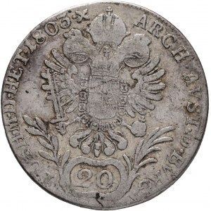 Austria 20 Kreuzer 1803 F FRANCESCO II. Sala