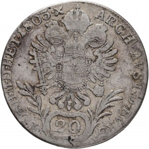 Österreich 20 Kreuzer 1803 F FRANCIS II. Halle