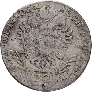 Austria 20 Kreuzer 1803 F FRANCESCO II. Sala