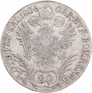 Rakúsko 20 Kreuzer 1806 B FRANCIS II. Kremnica