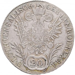 Rakúsko 20 Kreuzer 1806 C FRANCIS II. Praha