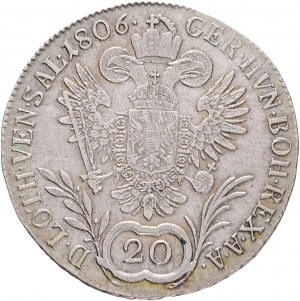 Autriche 20 Kreuzer 1806 C FRANCIS II. Prague