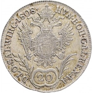 Austria 20 Kreuzer 1808 A FRANCIS I. Vienna just.