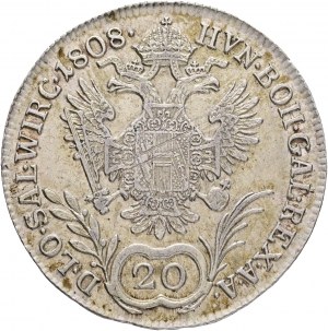 Austria 20 Kreuzer 1808 A FRANCIS I. Vienna just.