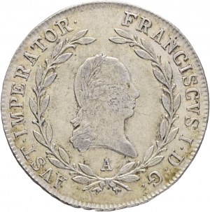 Rakúsko 20 Kreuzer 1808 A FRANCIS I. Viedeň len.