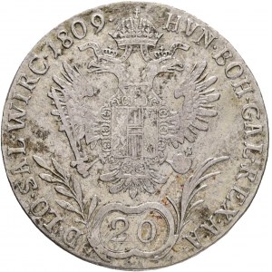 Austria 20 Kreuzer 1809 B FRANCESCO I. Kremnica