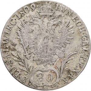 Autriche 20 Kreuzer 1809 B FRANCIS I. Kremnica