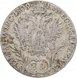 Austria 20 Kreuzer 1809 B FRANCESCO I. Kremnica