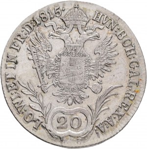 Rakúsko 20 Kreuzer 1815 A FRANCIS I. Viedeň len.
