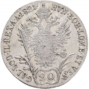 Rakúsko 20 Kreuzer 1821 A FRANCIS I. Viedeň