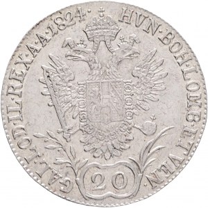 Austria 20 Kreuzer 1824 A FRANCIS I. Wiedeń