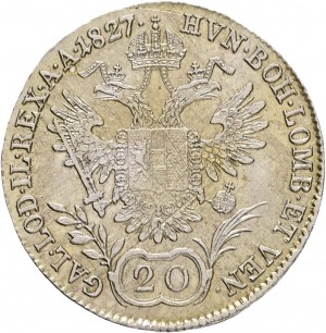 Rakúsko 20 Kreuzer 1827 A FRANCIS I. Viedeň