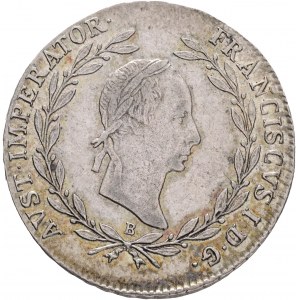 Rakúsko 20 Kreuzer 1830 B FRANCIS I. Kremnica