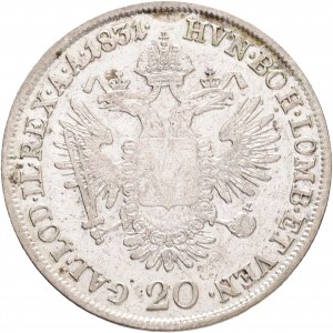 Autriche 20 Kreuzer 1831 A FRANCIS I. Vienne juste.