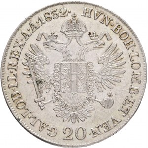 Autriche 20 Kreuzer 1832 C FRANCIS I. Patine de Prague