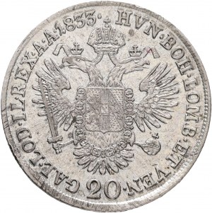 Austria 20 Kreuzer 1833 C FRANCESCO I. Praga