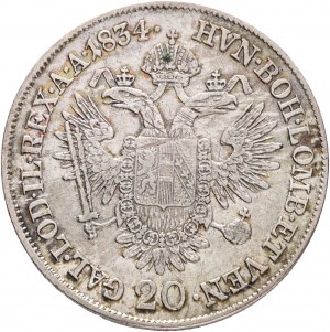 Austria 20 Kreuzer 1834 E FRANCESCO I. Karlsburg