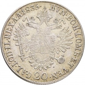 Rakúsko 20 Kreuzer 1835 B FRANCIS I. Kremnica