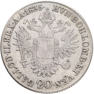 Rakúsko 20 Kreuzer 1835 C FRANCIS I. Praha