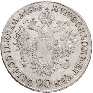 Austria 20 Kreuzer 1835 C FRANCIS I. Prague