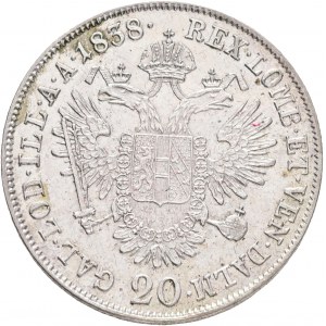 Rakúsko 20 Kreuzer 1838 A FERDINAND I. Viedeň