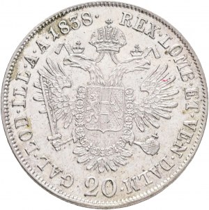 Autriche 20 Kreuzer 1838 A FERDINAND I. Vienne