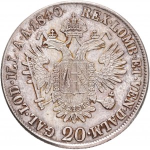 Rakúsko 20 Kreuzer 1840 A FERDINAND I. Viedeň