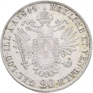 Austria 20 Kreuzer 1845 C FERDINANDO I. Praga