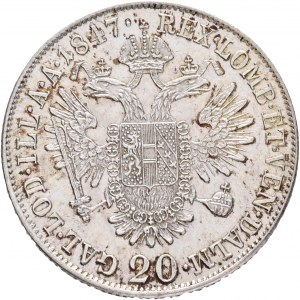 Austria 20 Kreuzer 1847 A FERDINAND I. Vienna