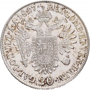 Rakúsko 20 Kreuzer 1847 A FERDINAND I. Viedeň