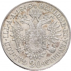 Rakúsko 20 Kreuzer 1848 A FERDINAND I. Viedeň