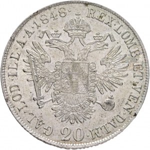 Austria 20 Kreuzer 1848 C FERDINANDO I. Praga