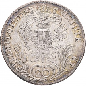 Österreich 20 Kreuzer I.C S.K. 1770 A JOSEPH II. Patina Außergewöhnliches Exemplar