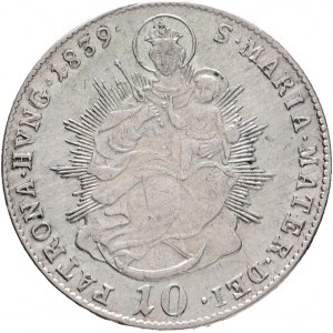 Hongrie 10 Kreuzer 1839 B FERDINAND V. St. Maria