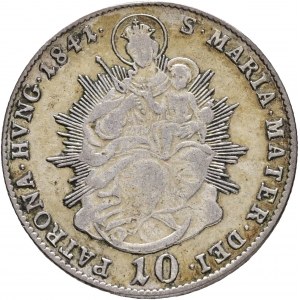 Ungheria 10 Kreuzer 1841 B FERDINAND V. Santa Maria